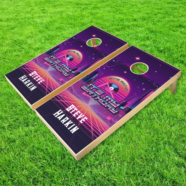 Rockin Vaporwave Party Cornhole Set (Creator Uploaded)