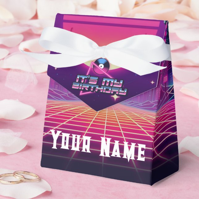 Rockin Vaporwave Party Favor Boxes (Wedding)