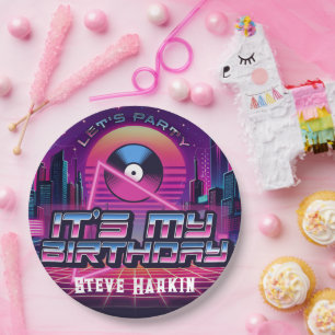 Rockin Vaporwave Party Paper Plates
