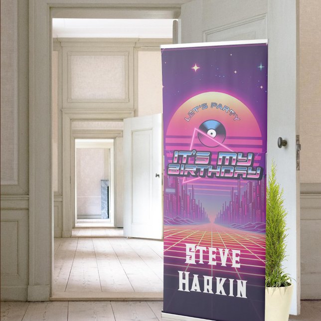 Rockin Vaporwave Party Retractable Banner (Creator Uploaded)