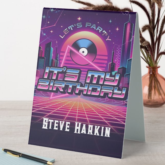 Rockin Vaporwave Party Table Tent (In SItu (Table))