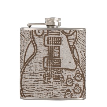 Rockin' With Class Electric Guitar Flask by DesireeGriffiths at Zazzle
