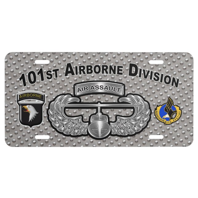 Rocking 101st Airborne Division Air Assault License Plate (Front)