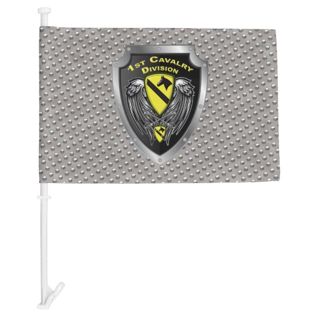 Rocking 1st Cavalry Division Car Flag (Front)