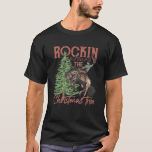 Rocking Around The Christmas Tree Christmas Cowboy T-Shirt