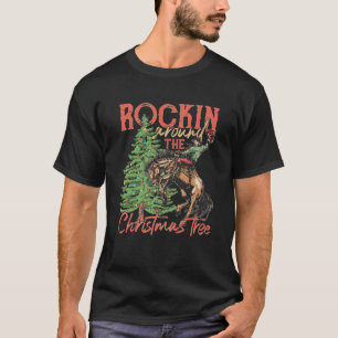 Rocking Around The Christmas Tree Christmas Cowboy T-Shirt