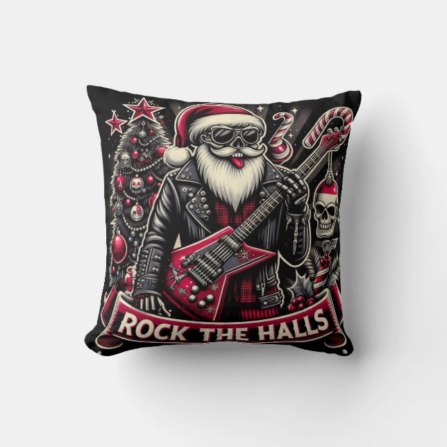 Rocking around the ugly sweater,  throw pillow (Front)