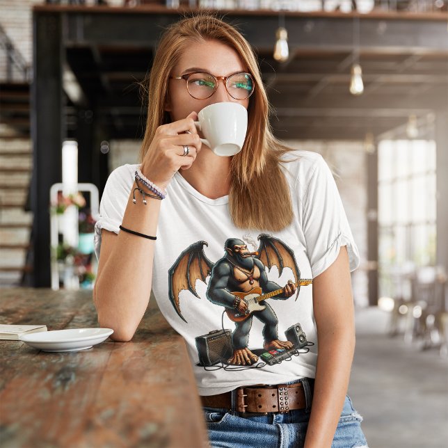 Rocking Bigfoot Shreds on Guitar T-Shirt (Creator Uploaded)