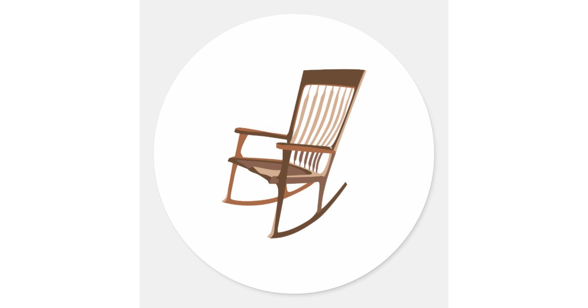 Rocking R Sticker Rocking Chair Classic Round Sticker | Zazzle