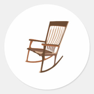 Rocking Chair Classic Round Sticker