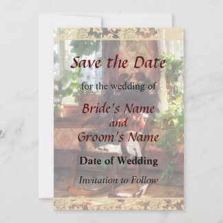 Rocking Chair in Victorian Parlor Save The Date