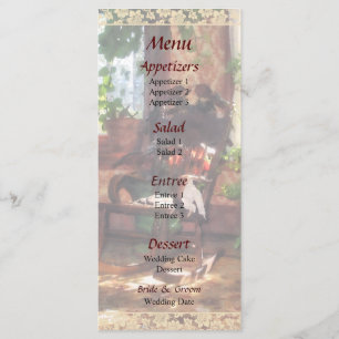 Rocking Chair in Victorian Parlor Wedding Menu