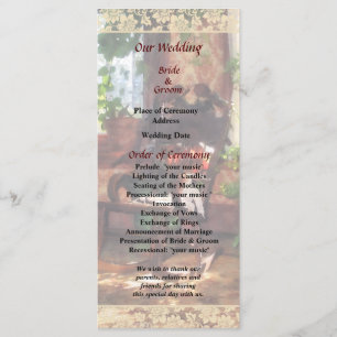 Rocking Chair in Victorian Parlor Wedding Program
