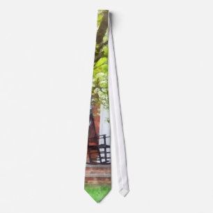 Rocking Chair on Porch Neck Tie