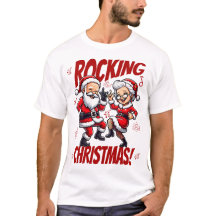 Rocking Christmas Santa and Mrs. Claus Dancing