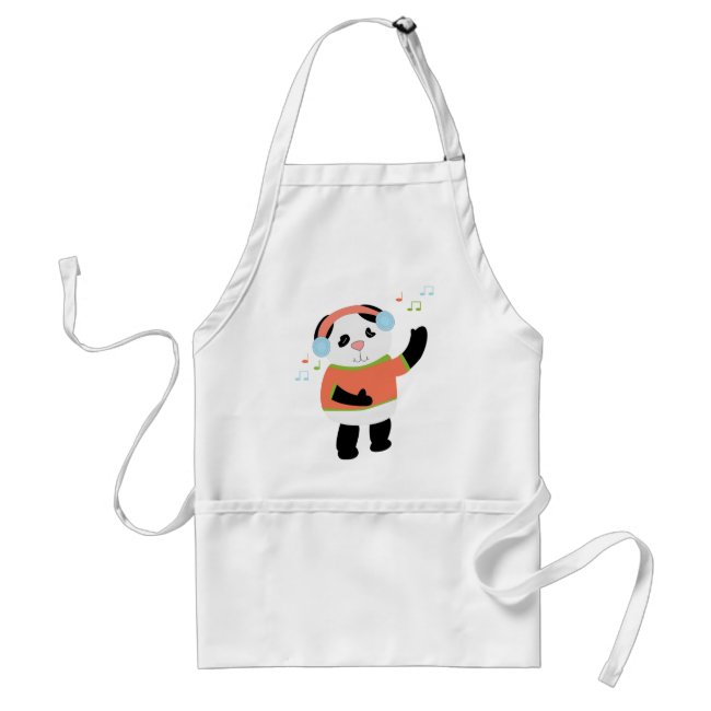 Rocking Dancing Panda Music Apron