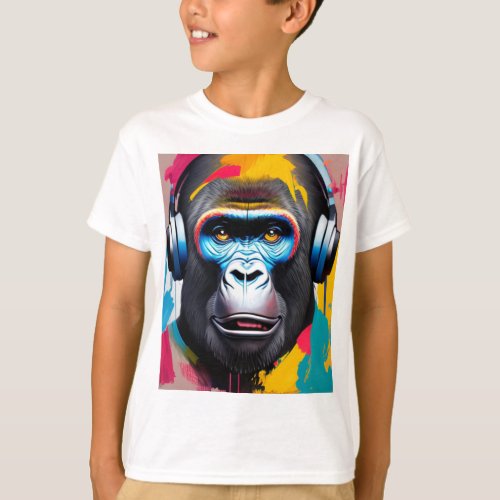 Rocking Gorilla _ Beats in the Jungle T_Shirt