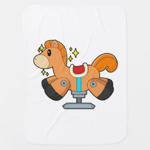 Rocking horse baby blanket