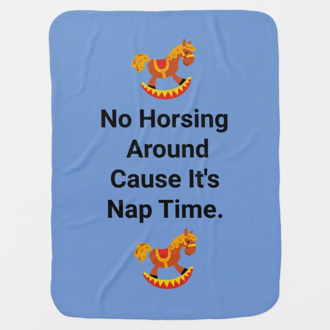 Rocking Horse Baby Blanket (Front)