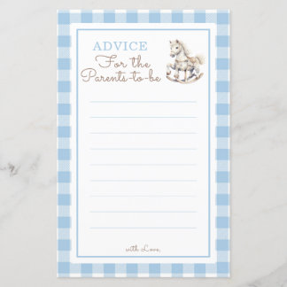 Rocking Horse Baby Shower Advice for the Parents 