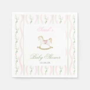 Rocking Horse Baby Shower Girl Napkins