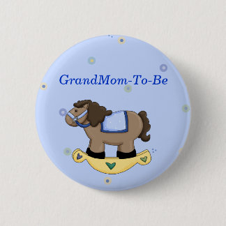 Rocking Horse Baby Shower Grandmother Pin Button