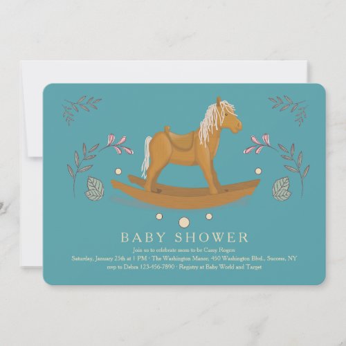 Rocking Horse Baby Shower Invitation