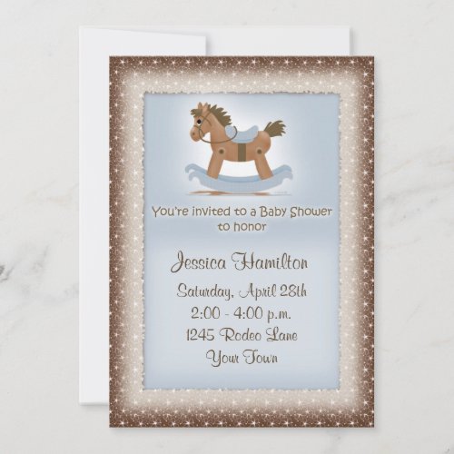 Rocking Horse Baby Shower Invitation