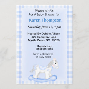 Rocking Horse Baby Shower Invitation
