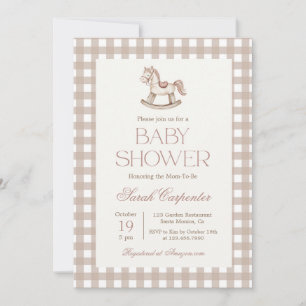 Rocking Horse Baby Shower invitation