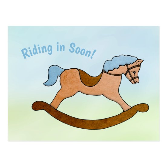 Rocking Horse Baby Shower Postcards - No Minimum Quantity | Zazzle