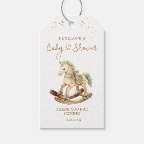 Rocking Horse Baby Shower Thank You Gift Tags