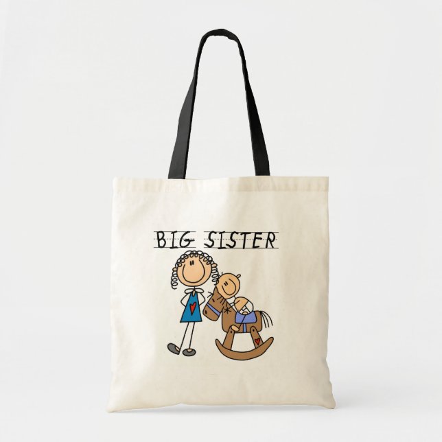 Rocking Horse Big Sister T-shirts and Gifts Tote Bag (Front)