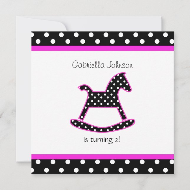 Rocking Horse Birthday Party Invitation (Front)