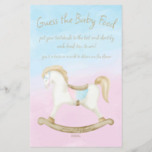 Rocking Horse Blue Pink Baby Guess Food Game