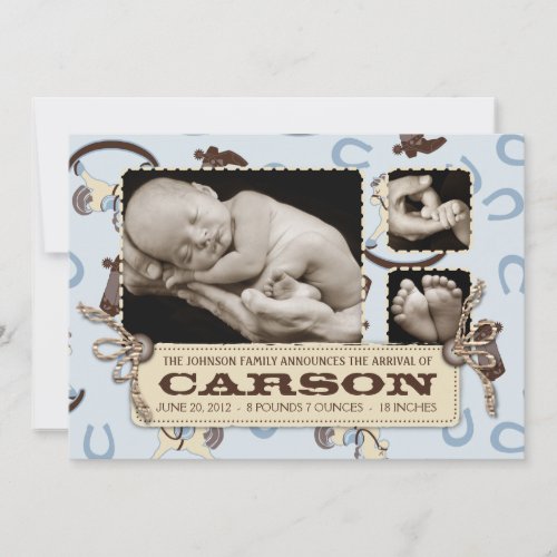 Rocking Horse Boy Announcement Card 2