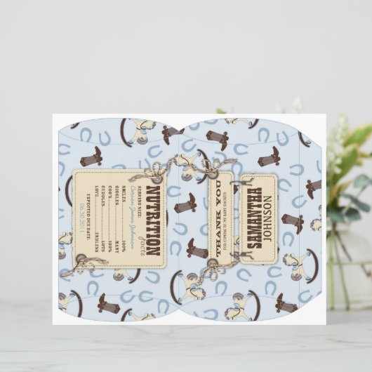 Rocking Horse Boy Puff Box Template B2 (Standing Front)