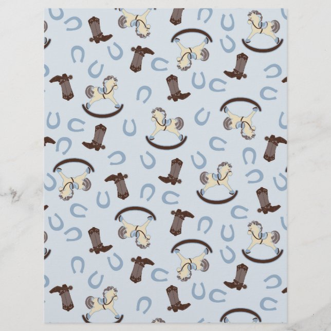 Rocking Horse Boy Scrapbook Paper (Front)