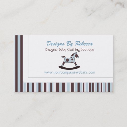 Customizable Rocking Horse Business Cards