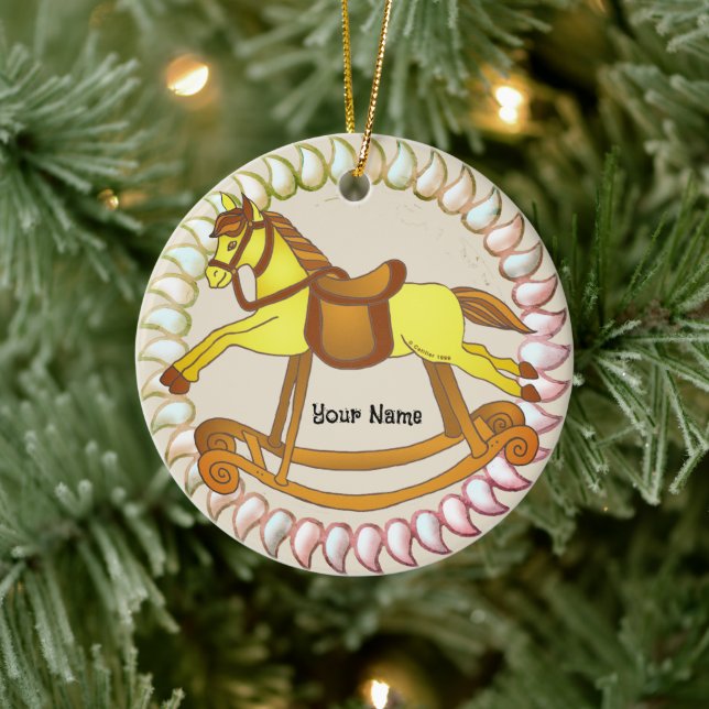 Rocking Horse  Ceramic Ornament (Tree)
