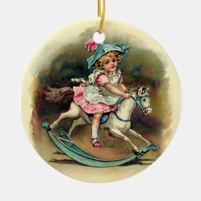 Rocking Horse Ceramic Ornament (Front)