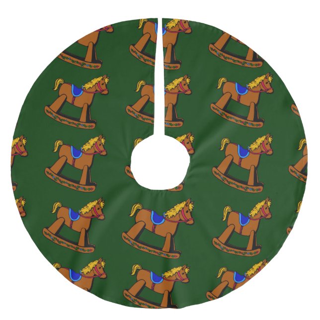 Rocking Horse Christmas Tree Skirt (Front)