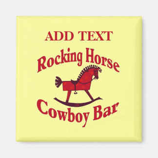 Rocking Horse Cowboy Bar Tank Top Magnet