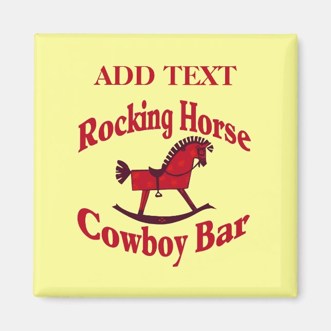Rocking Horse Cowboy Bar Tank Top Magnet (Front)