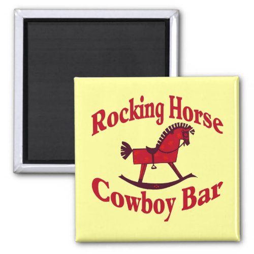 Rocking Horse Cowboy Bar Tank Top Magnet