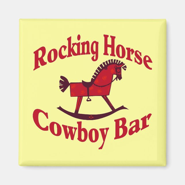 Rocking Horse Cowboy Bar Tank Top Magnet (Front)