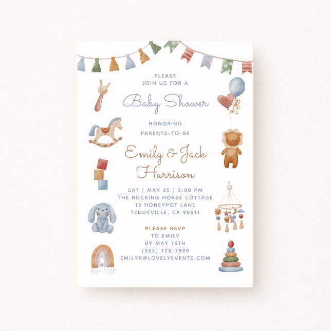 Rocking Horse, crib mobile, baby shower  Invitatio Invitation (Creator Uploaded)