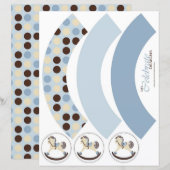 Rocking Horse Cupcake Wrapper (Front/Back)