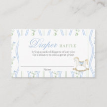 Rocking Horse Diaper Raffle Card