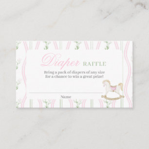 Rocking Horse Diaper Raffle Card
